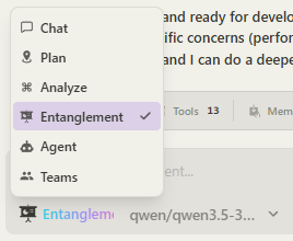 Intelligent mode switching interface
