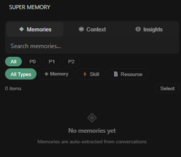 Persistent memory context interface
